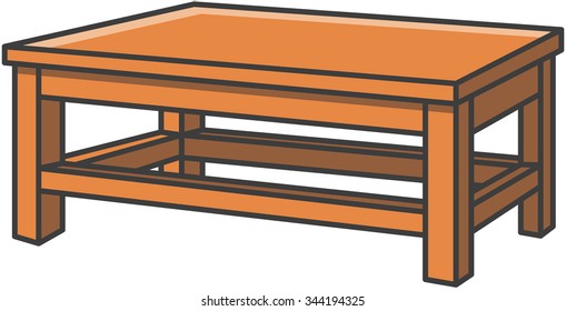 Dinning table vector cartoon illustration