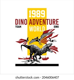 dino adventure world 1989 tshirt design