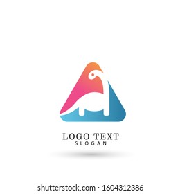 Dino & Brontosaurus Logo. Symbol & Icon Vector Template.