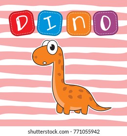 dino cartoon vector for kids background