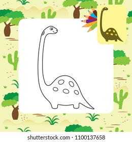 Dino coloring page.