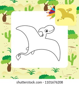 Dino coloring page.