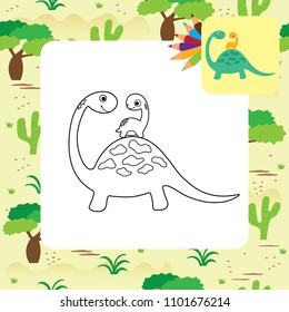 Dino coloring page.