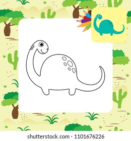 Dino coloring page.