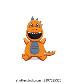 Dino costume illustration design vector