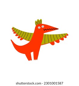 Dino, cute vector illustration, scandinavian art, doodle style.