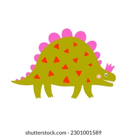 Dino, cute vector illustration, scandinavian art, doodle style.