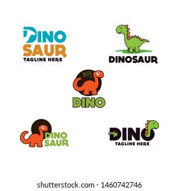 DIno Dinosaur Logo Design Vector