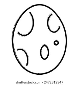 dino egg brush strokes on a white background. Vector illustration.