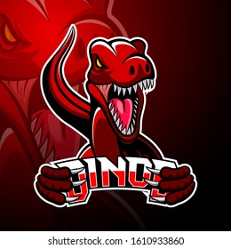 Dino esport logo mascot design