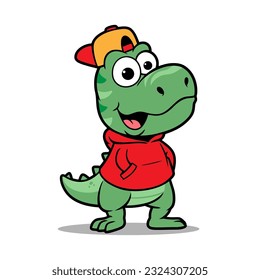 Dino Guy Cartoon Illustration Character