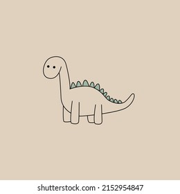 Ilustración vectorial dibujada a mano por Dino. Huella de dinosaurios. Para ropa, camisetas, afiches, pegatinas.