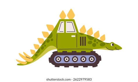 Dino heavy construction machine doodle
