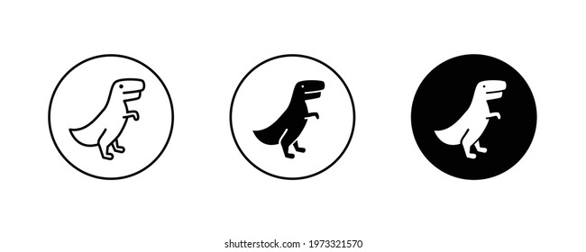 Dino icons. dinosaur,raptor,tyrannosaurus vector line icon, sign, illustration on background, editable stroke