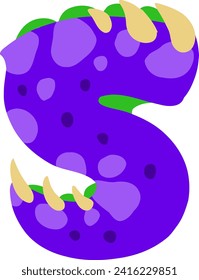 Dino Letter Alphabet Vector Element