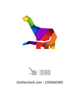 Dino Logo. Colorful Gradient Logo Design