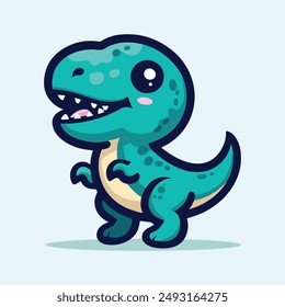 Dino mascot logo cartoon design vector illustration