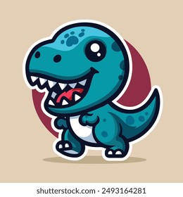 Dino mascot logo cartoon design vector illustration