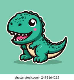 Dino mascot logo cartoon design vector illustration
