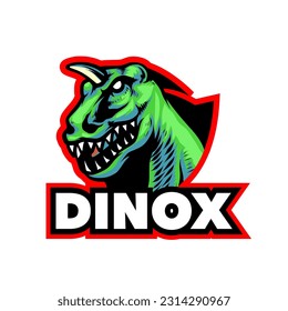 Dino mascot logo for gaming