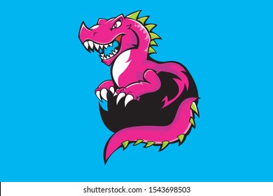 DINO  MASCOT LOGO VECTOR EPS