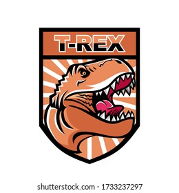Dino mascot sport logo design