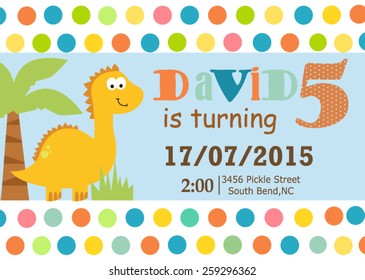 Dino party invitation