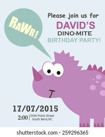 Dino party invitation