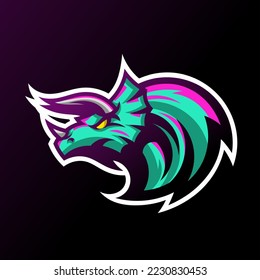 dino premium e-sport logo design. vector design and illustration. for esport logo, tshirt design and others