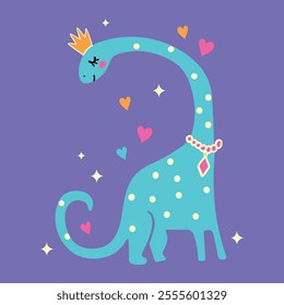 Dino Queen Graphic Tees for Kids Tshirt Artwork print