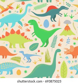 Dino seamless pattern.