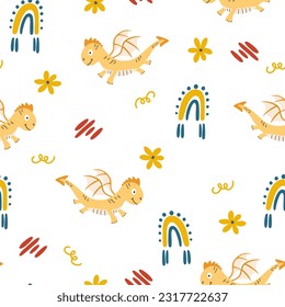 Patrones sin fisuras. Perfecto para tejidos, textiles, rayado y más. Dibujo de Baby Vector del personaje de una caricatura divertida