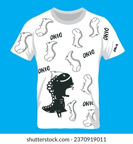 Dino shirt design for kids fashion dinosaur and his friends