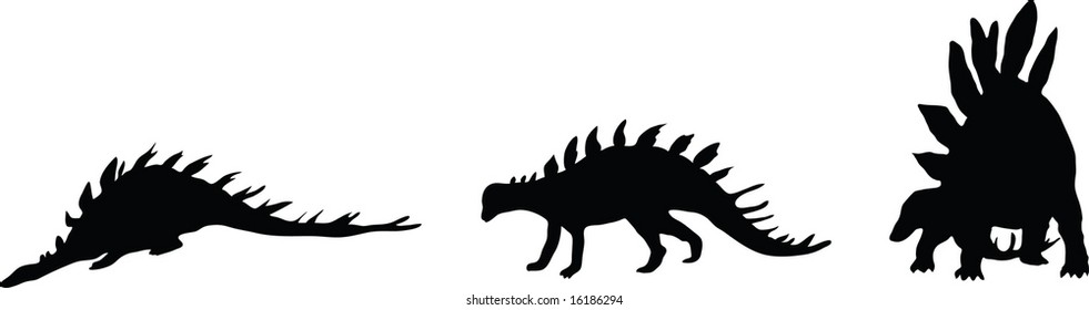 Dino. silhouettes