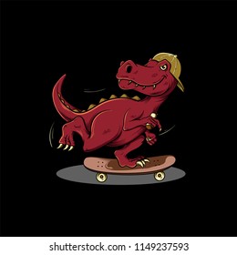Dino Skate Cartoon