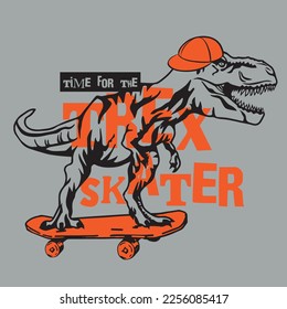 Dino skater design for kids