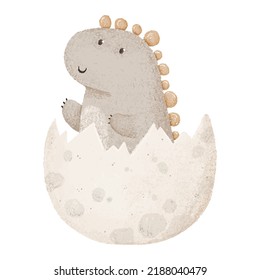 Dino Sticker, Cute Illustration With Dino, Dinosaur. Childish Design With Dinosaur, Print, Baby Roon, Decor