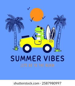 DINO SUMMER VIBES LET'S GO THE BEACH