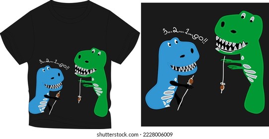 dino 
t shirt graphic design vector illustration digital file
