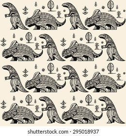 Dino textile pattern