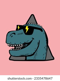 Dino Trex logo vector , graphic for tshirt and other print
