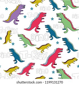 Dino t-rex pattern design suitable for kids design