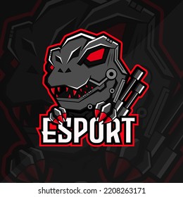 The Dino vector graphic illustration is great for channel and esports team logos.