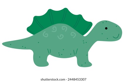 Ilustración vectorial Dino. Lindo dinosaurio. Ilustración vectorial