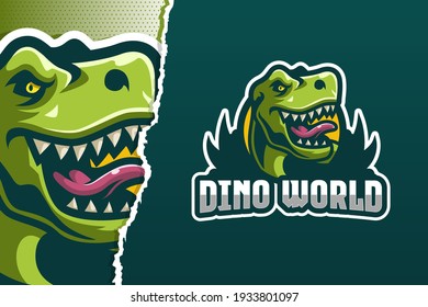 Dino World E-sport Logo Template