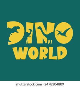 Dino World Graphic Tees for Kids Tshirt Artwork print