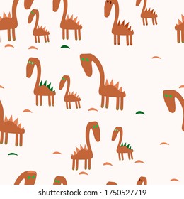 dino.family of dinosaurs, mountains.seamless pattern.vector