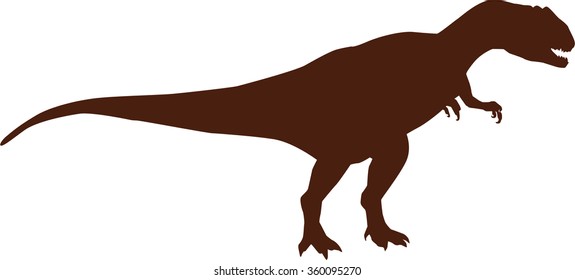 Dinosaur allosaurus silhouette