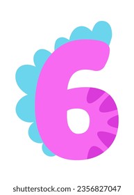 Ilustración de vectores de 6 dígitos