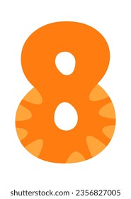 Dinosaur Alphabet 8 Digit Vector Illustration